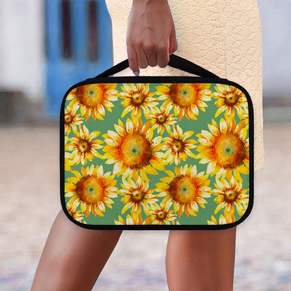 Sage Watercolor Sunflower Pattern Print Classic Bible Case