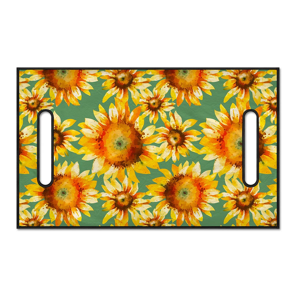 Sage Watercolor Sunflower Pattern Print Golf Cart Seat Cover