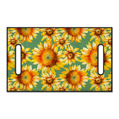 Sage Watercolor Sunflower Pattern Print Golf Cart Seat Cover