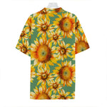 Sage Watercolor Sunflower Pattern Print Hawaiian Shirt