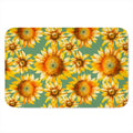 Sage Watercolor Sunflower Pattern Print Indoor Door Mat