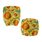 Sage Watercolor Sunflower Pattern Print Office Chair Cover