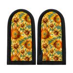 Sage Watercolor Sunflower Pattern Print Skillet Handle Cover