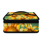 Sage Watercolor Sunflower Pattern Print Small Lunch Bag