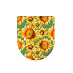 Sage Watercolor Sunflower Pattern Print Toilet Lid Cover