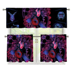Sagittarius And Astrological Signs Print 3 Piece Kitchen Curtains
