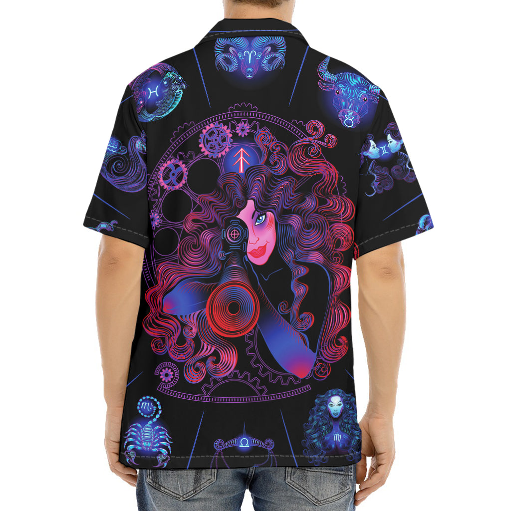 Sagittarius And Astrological Signs Print Aloha Shirt