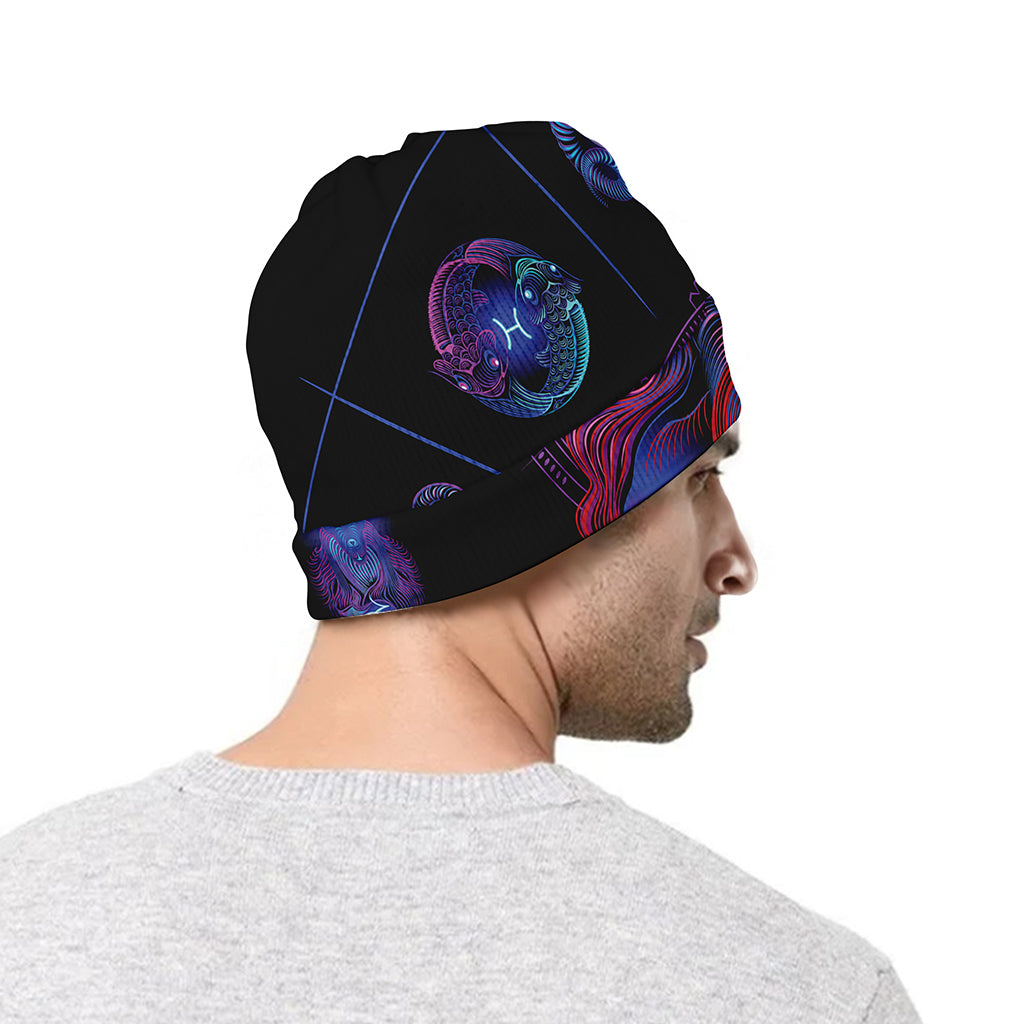 Sagittarius And Astrological Signs Print Beanie