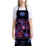 Sagittarius And Astrological Signs Print Bib Apron With Pocket