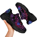 Sagittarius And Astrological Signs Print Black Chunky Shoes