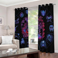 Sagittarius And Astrological Signs Print Dimout Grommet Curtains