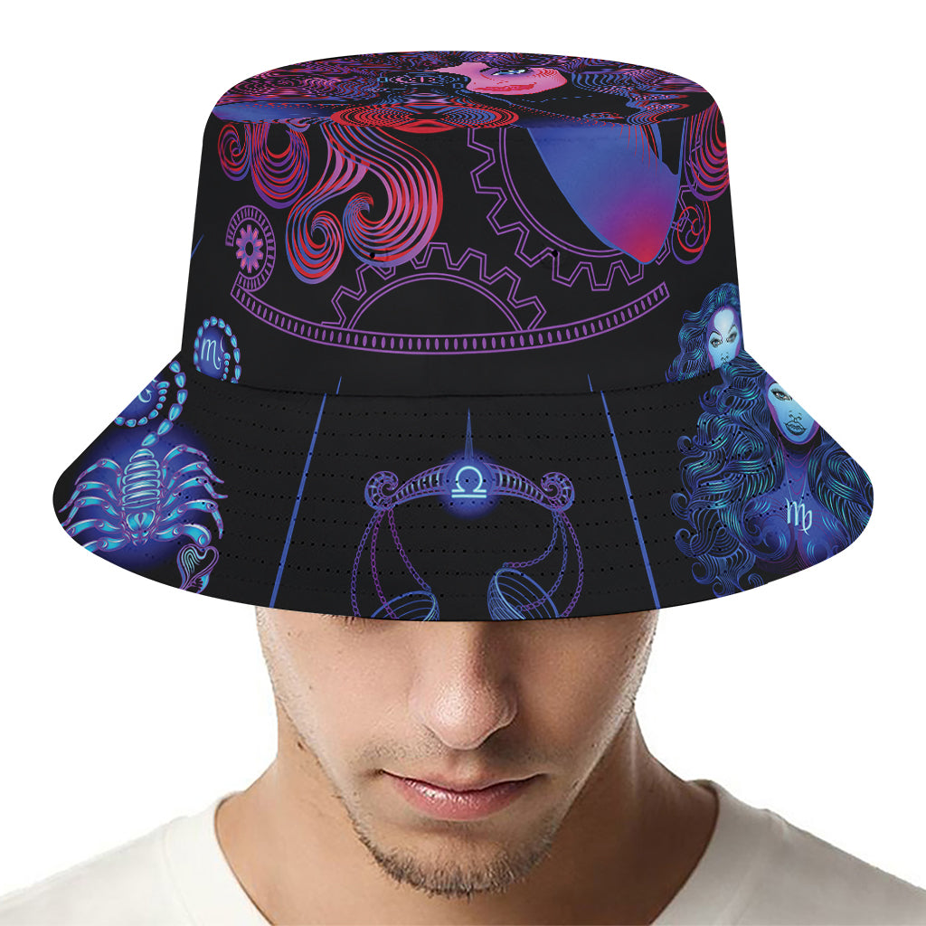 Sagittarius And Astrological Signs Print Bucket Hat