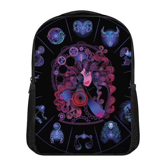 Sagittarius And Astrological Signs Print Casual Backpack