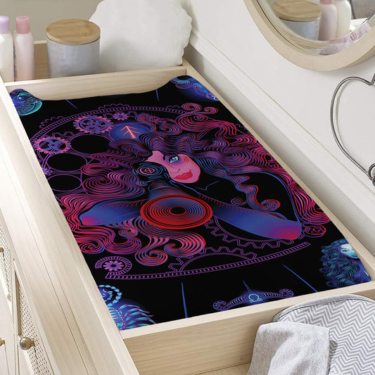 Sagittarius And Astrological Signs Print Changing Pad Cover