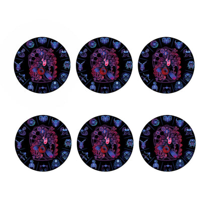 Sagittarius And Astrological Signs Print Coaster Set