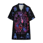 Sagittarius And Astrological Signs Print Cotton Hawaiian Shirt
