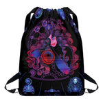 Sagittarius And Astrological Signs Print Drawstring Backpack