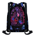 Sagittarius And Astrological Signs Print Drawstring Backpack