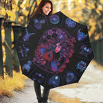 Sagittarius And Astrological Signs Print Foldable Umbrella