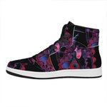 Sagittarius And Astrological Signs Print High Top Leather Sneakers