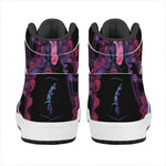 Sagittarius And Astrological Signs Print High Top Leather Sneakers