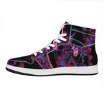 Sagittarius And Astrological Signs Print High Top Leather Sneakers