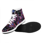 Sagittarius And Astrological Signs Print High Top Leather Sneakers