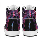 Sagittarius And Astrological Signs Print High Top Leather Sneakers