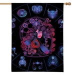 Sagittarius And Astrological Signs Print House Flag