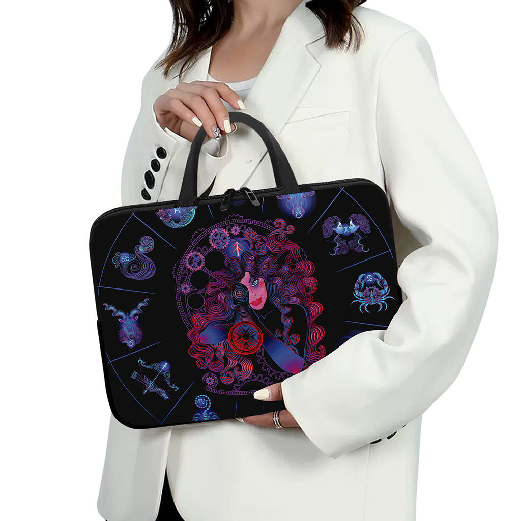 Sagittarius And Astrological Signs Print Laptop Sleeve With Handle