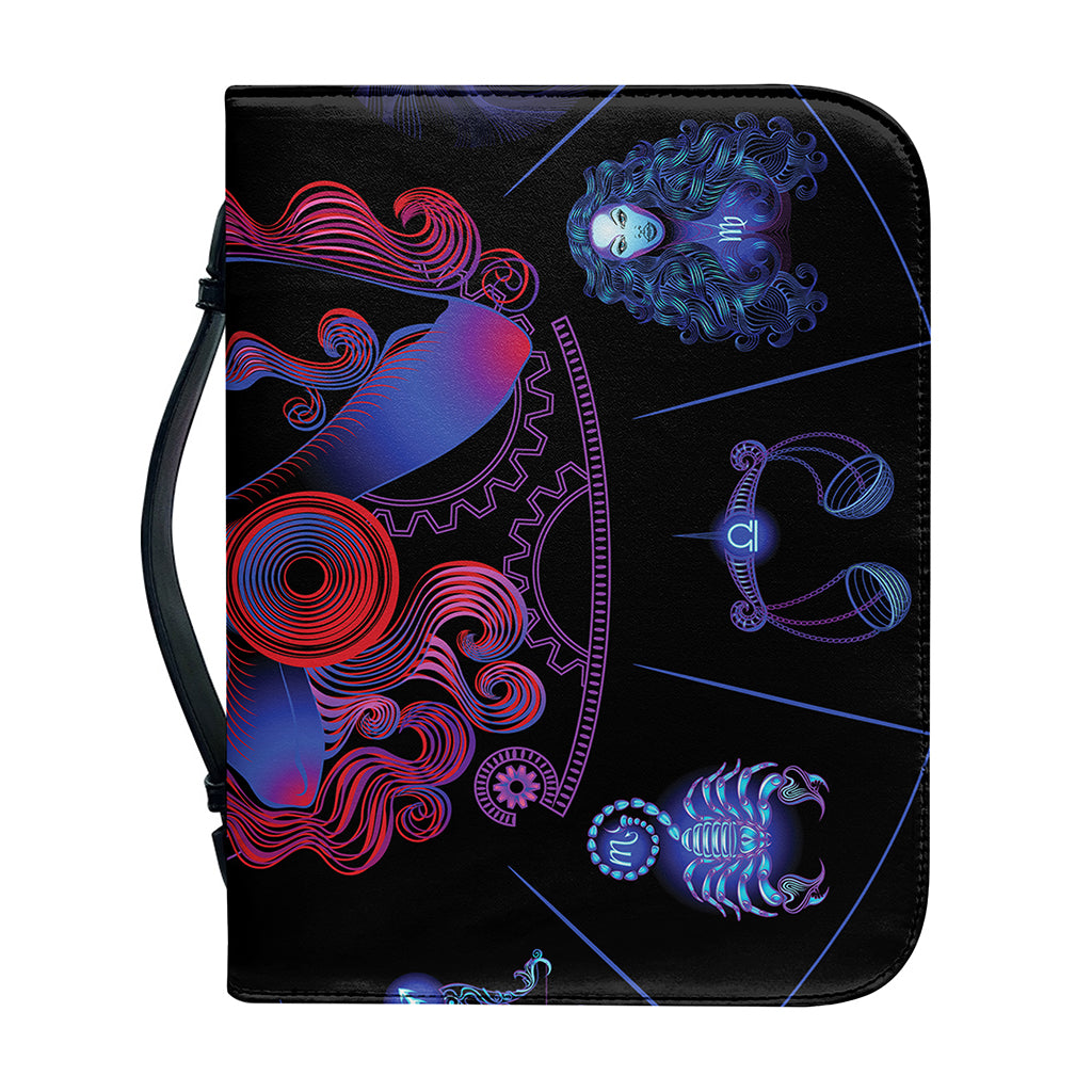 Sagittarius And Astrological Signs Print Leather Bible Cover