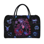 Sagittarius And Astrological Signs Print Leather Duffle Bag