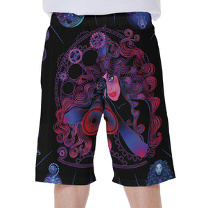 Sagittarius And Astrological Signs Print Men's Beach Shorts