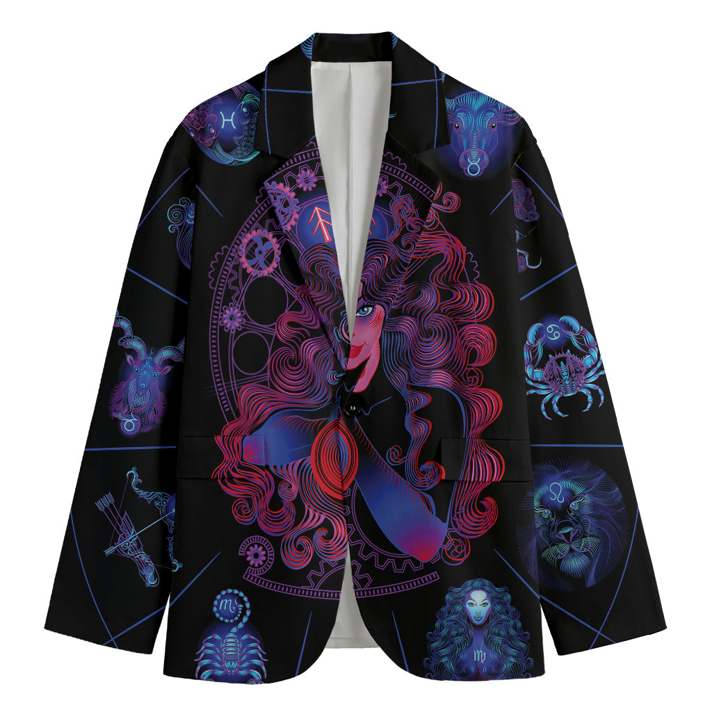 Sagittarius And Astrological Signs Print Men's Blazer