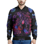 Sagittarius And Astrological Signs Print Men's Bomber Jacket