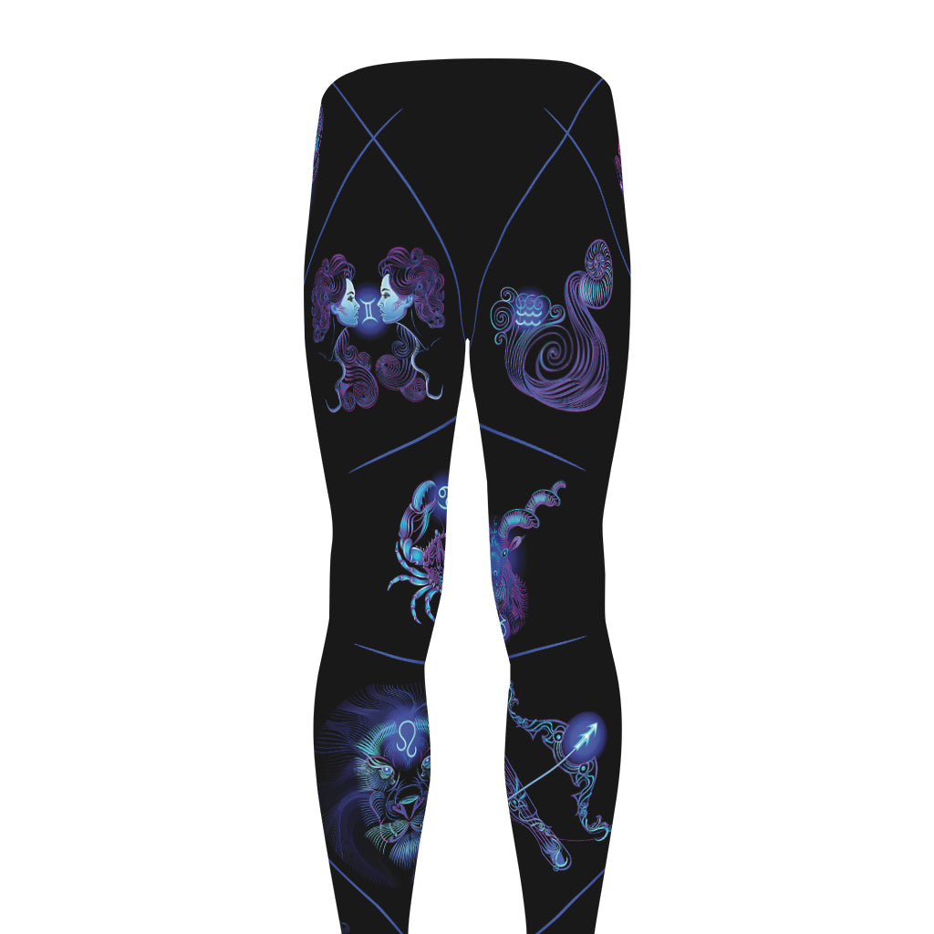 Sagittarius And Astrological Signs Print Men's leggings