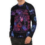Sagittarius And Astrological Signs Print Men's Long Sleeve Rash Guard