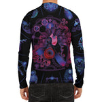 Sagittarius And Astrological Signs Print Men's Long Sleeve Rash Guard