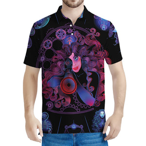 Sagittarius And Astrological Signs Print Men's Polo Shirt