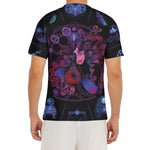 Sagittarius And Astrological Signs Print Men's Short Sleeve Rash Guard