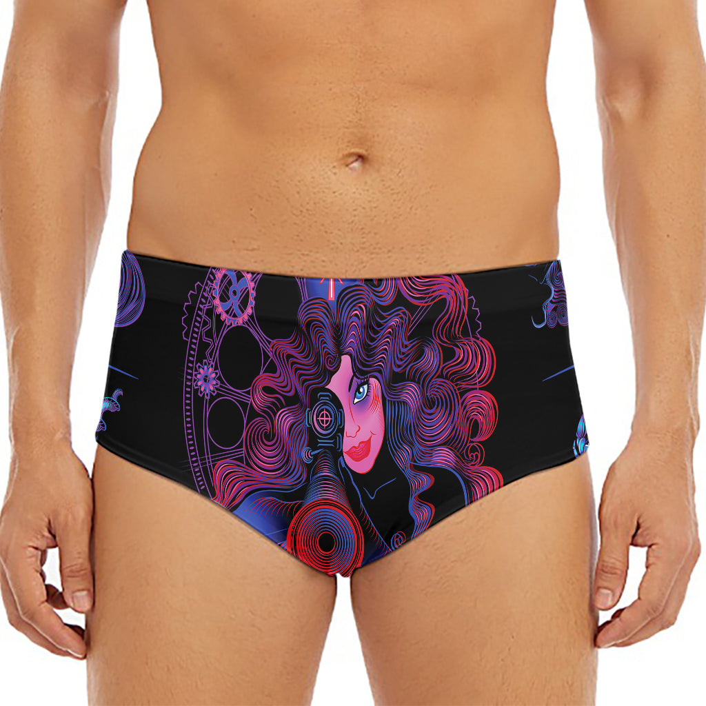 Sagittarius And Astrological Signs Print Men's Triangle Swim Briefs