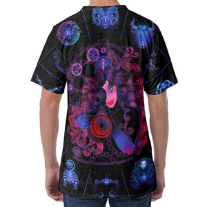 Sagittarius And Astrological Signs Print Men's Velvet T-Shirt