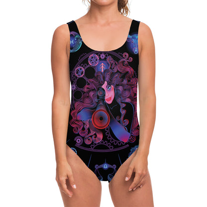 Sagittarius And Astrological Signs Print One Piece Swimsuit