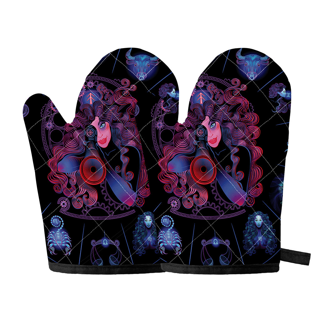 Sagittarius And Astrological Signs Print Oven Mitts