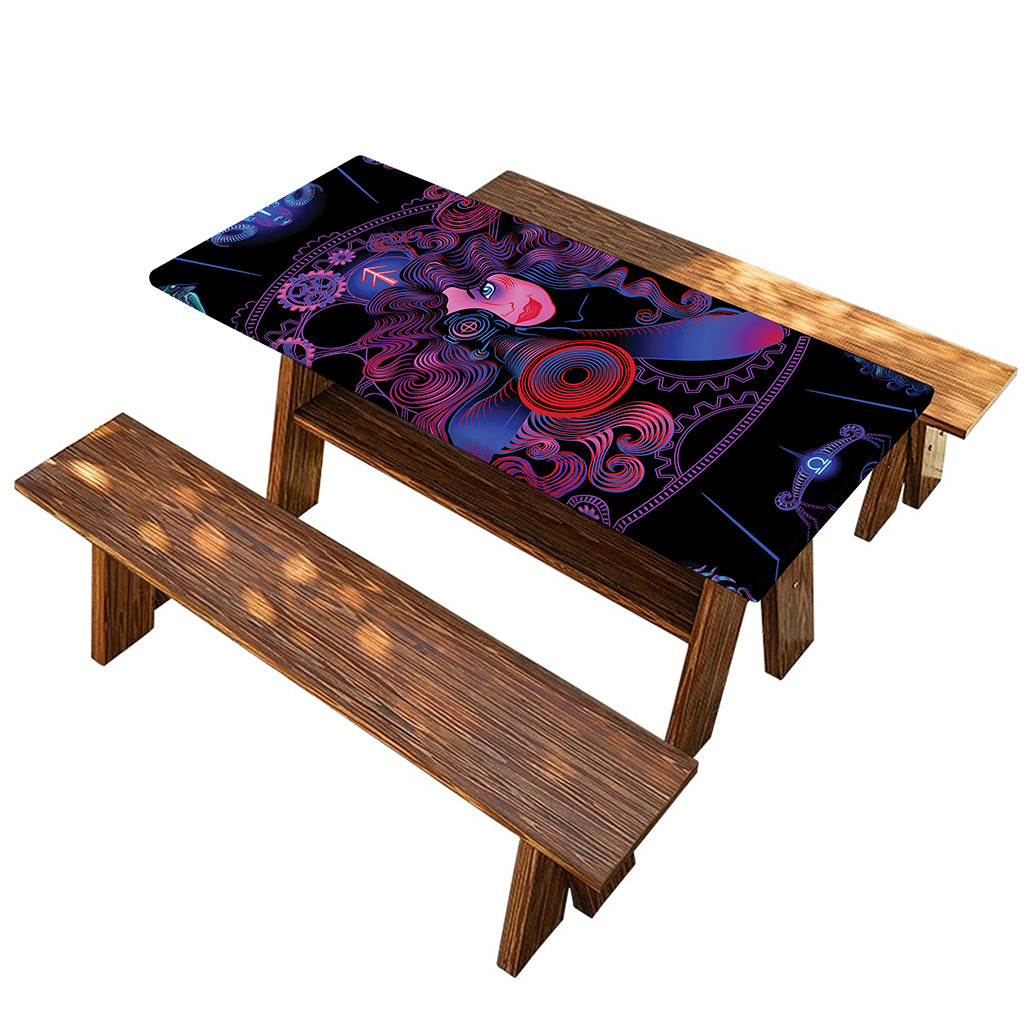 Sagittarius And Astrological Signs Print Picnic Table Cover
