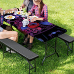 Sagittarius And Astrological Signs Print Picnic Table Cover