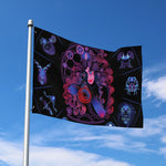 Sagittarius And Astrological Signs Print Polyester Flag