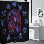 Sagittarius And Astrological Signs Print Premium Shower Curtain