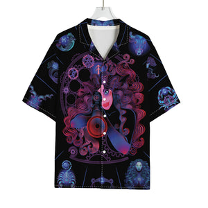 Sagittarius And Astrological Signs Print Rayon Hawaiian Shirt