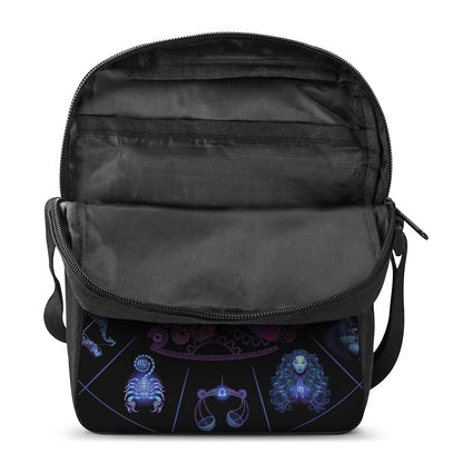 Sagittarius And Astrological Signs Print Rectangular Crossbody Bag